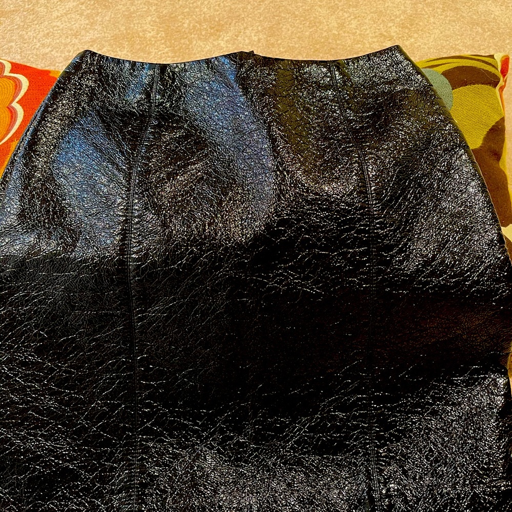 H&M Shiny Black Mini Skirt